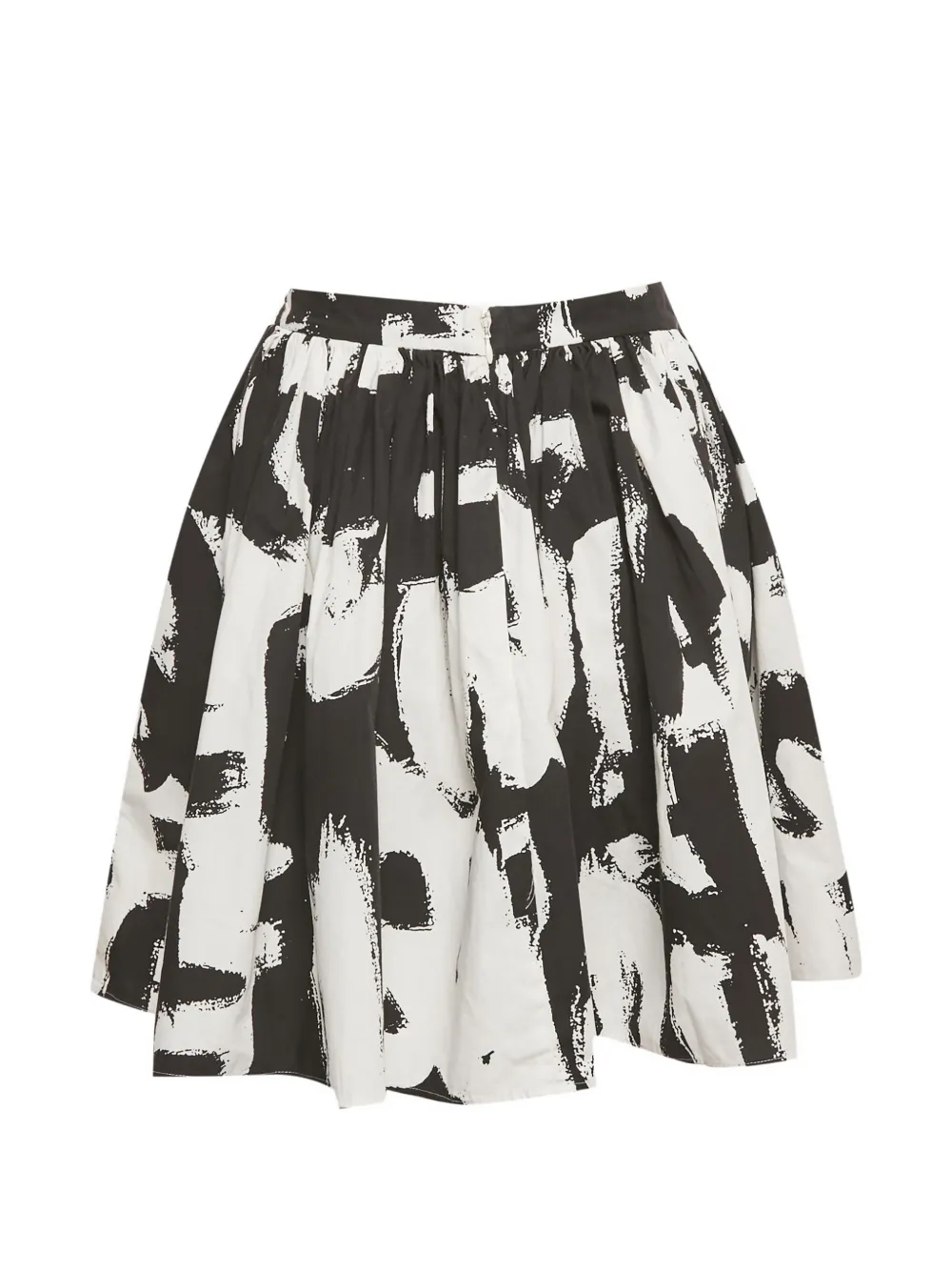 Alexander McQueen Pre-Owned abstract-print pleated mini skirt - Bianco