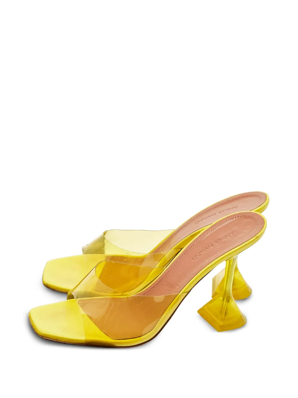 Amina Muaddi Lupita flared-heel sandals - Giallo
