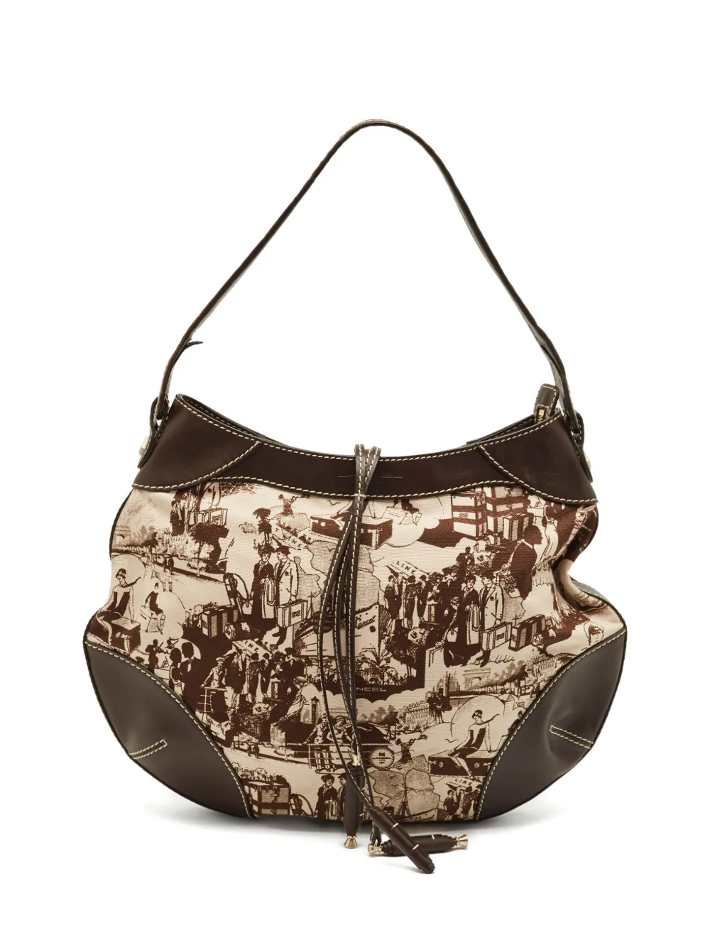 Lancel Vintage printed shoulder bag - Toni neutri