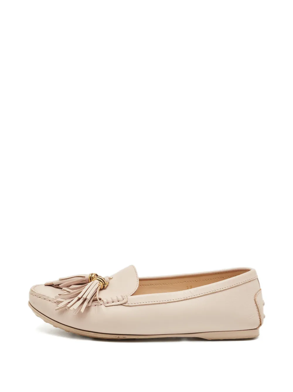 Tod's Vintage fringed leather loafer - Toni neutri