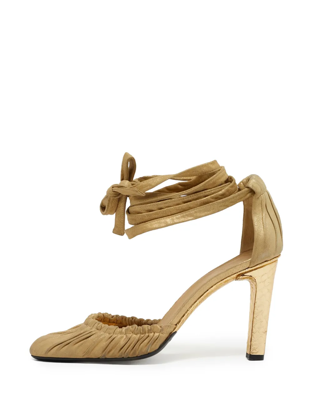 Gucci Pre-Owned python embossed leather pumps - Nude