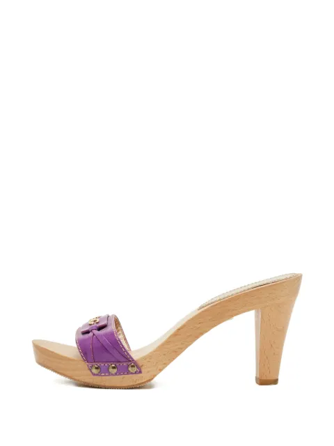 D&G logo-plaque wooden sandals