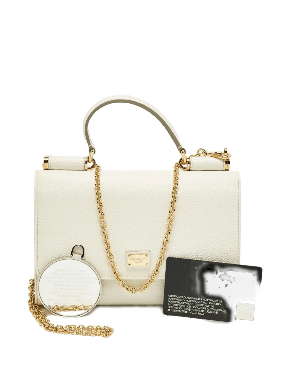 Dolce & Gabbana Pre-Owned Miss Sicily chain wallet - Bianco