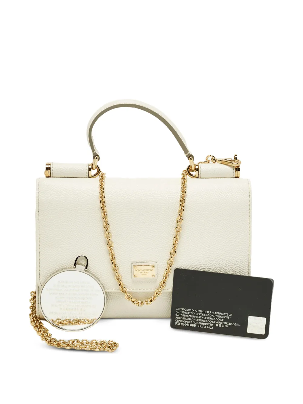 Dolce & Gabbana Pre-Owned Miss Sicily chain wallet - Bianco