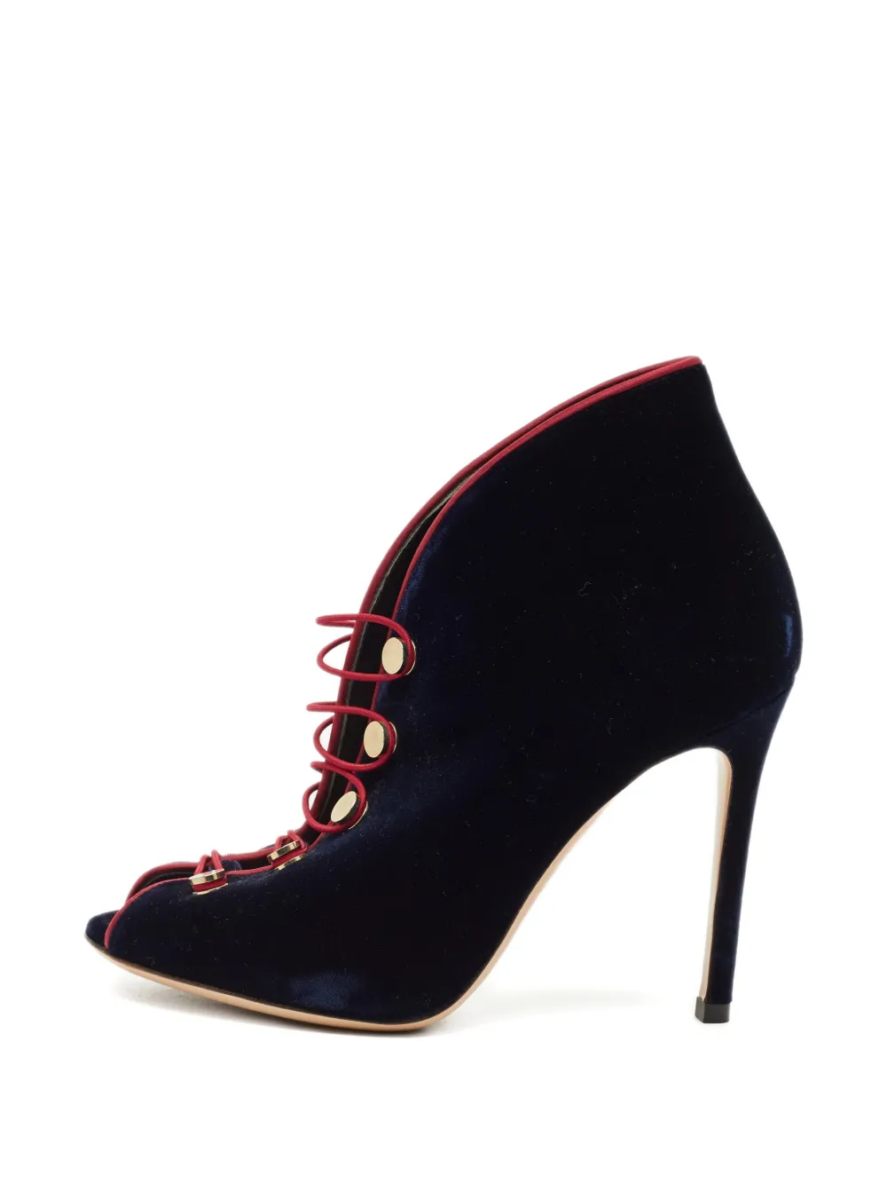 Gianvito Rossi velvet lace-up fastening boots - Blue