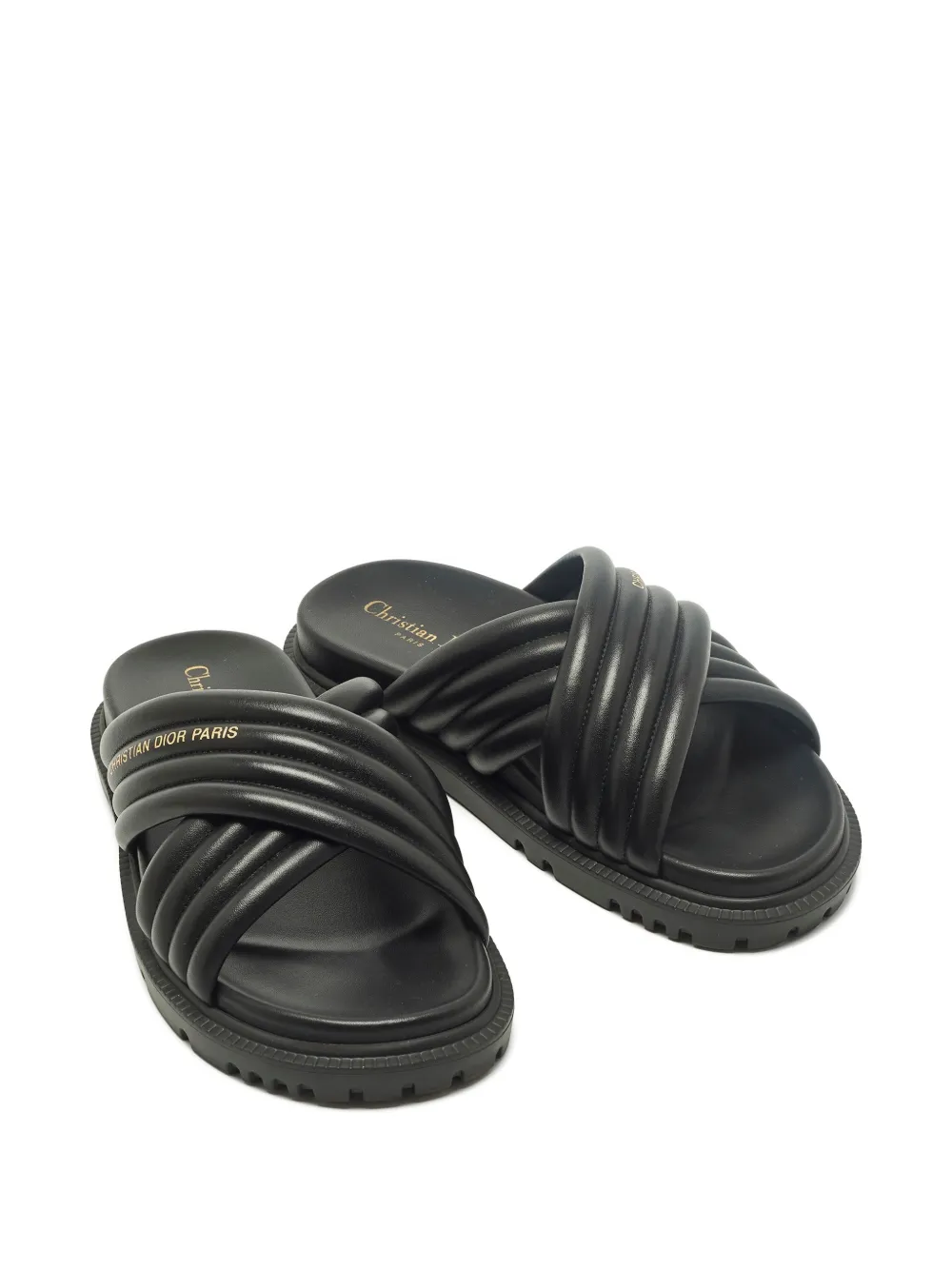 Christian Dior Pre-Owned criss-cross leather sandals - Nero