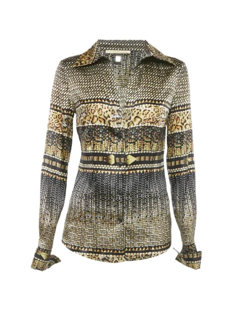 Cavalli Class satin print top