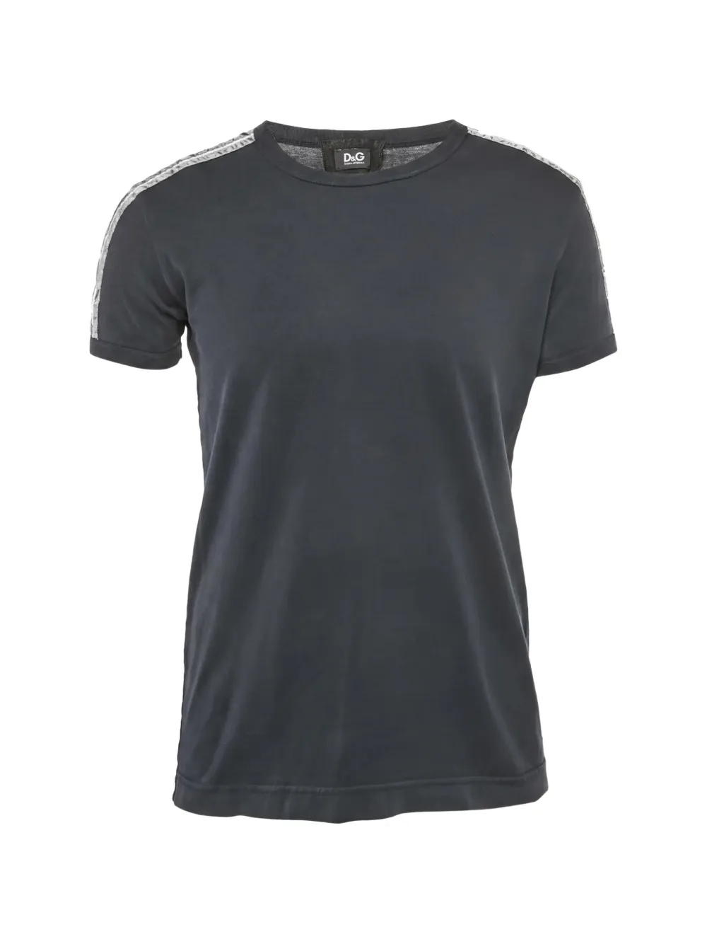 D&G striped-band trim T-shirt - Blu