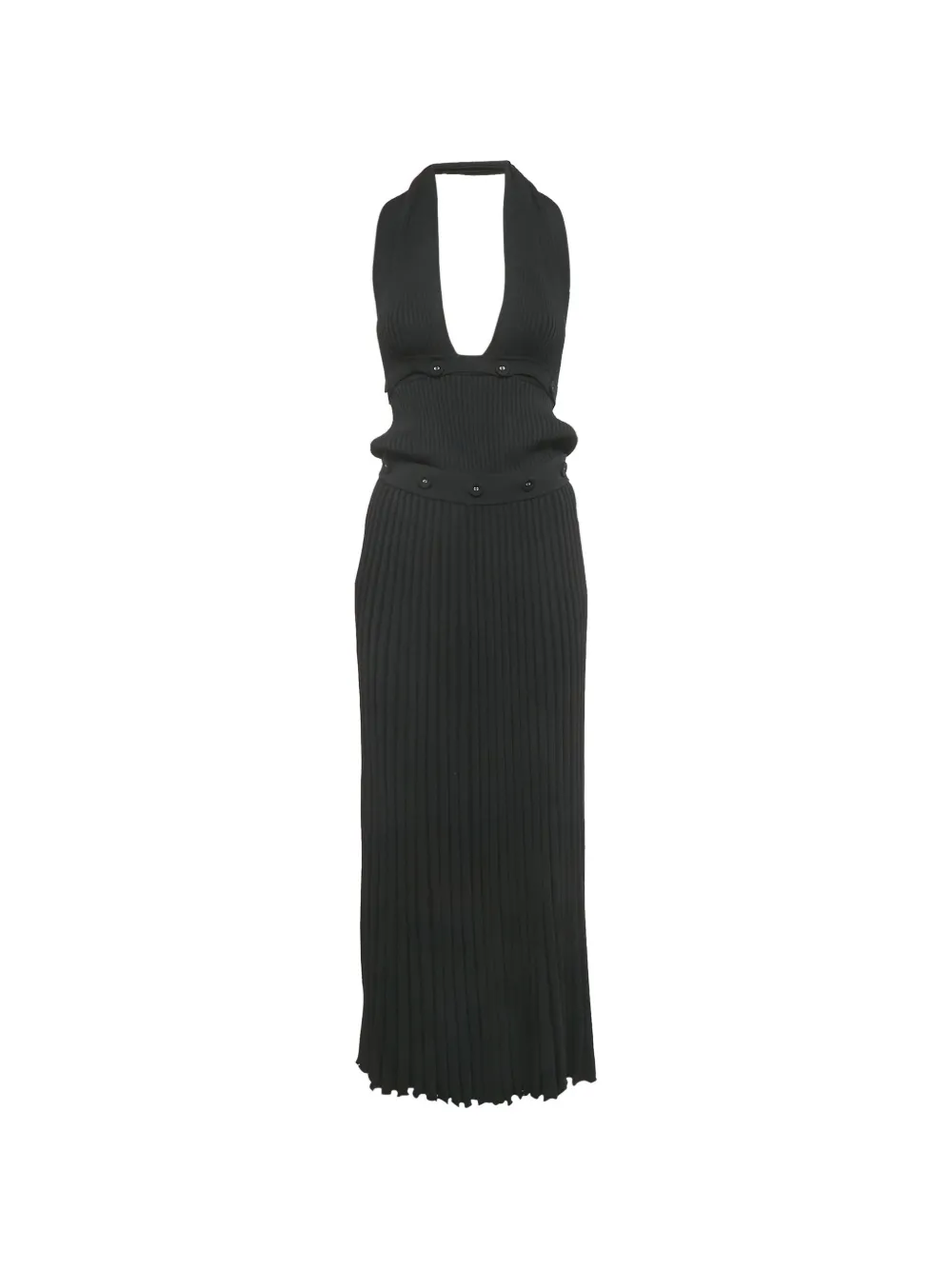 Christopher Esber knitted halterneck dress - Nero