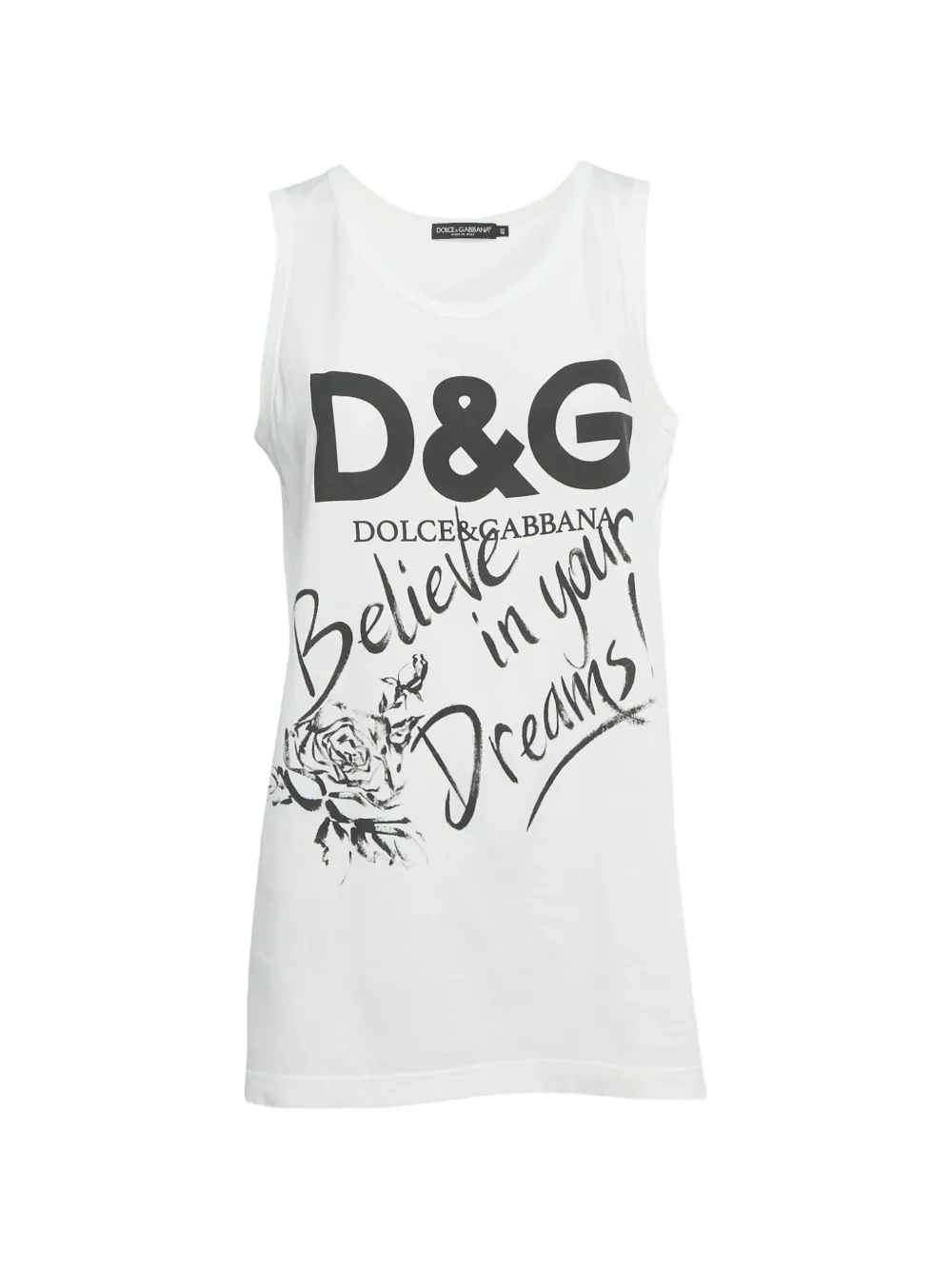 Dolce & Gabbana Pre-Owned logo-print tank top - Bianco
