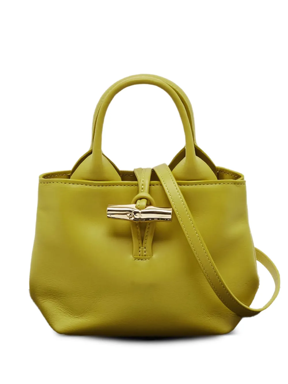 Longchamp calf leather tote bag - Giallo