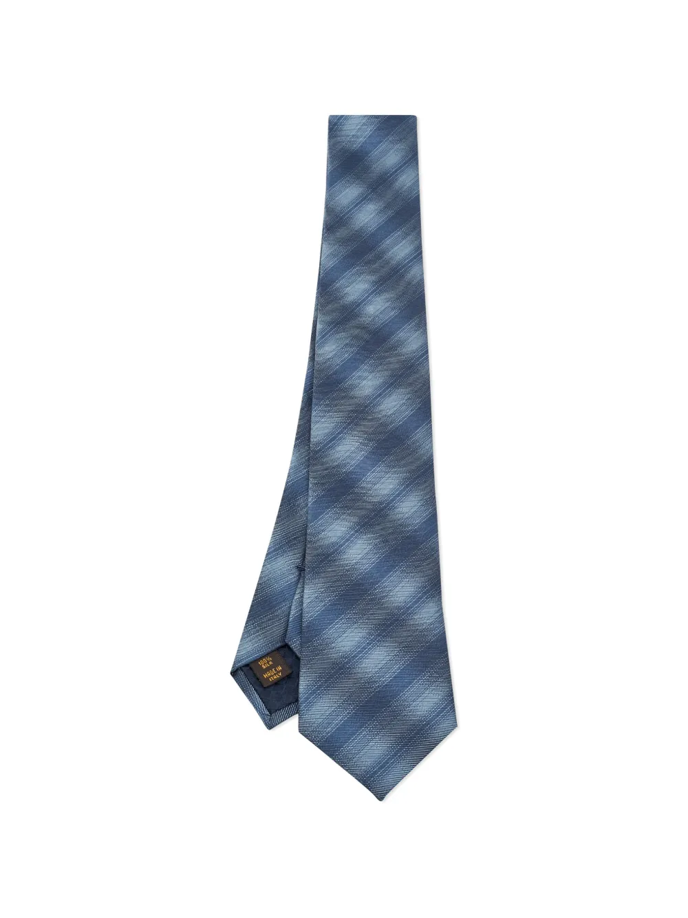 Louis Vuitton Pre-Owned checked silk tie - Blu