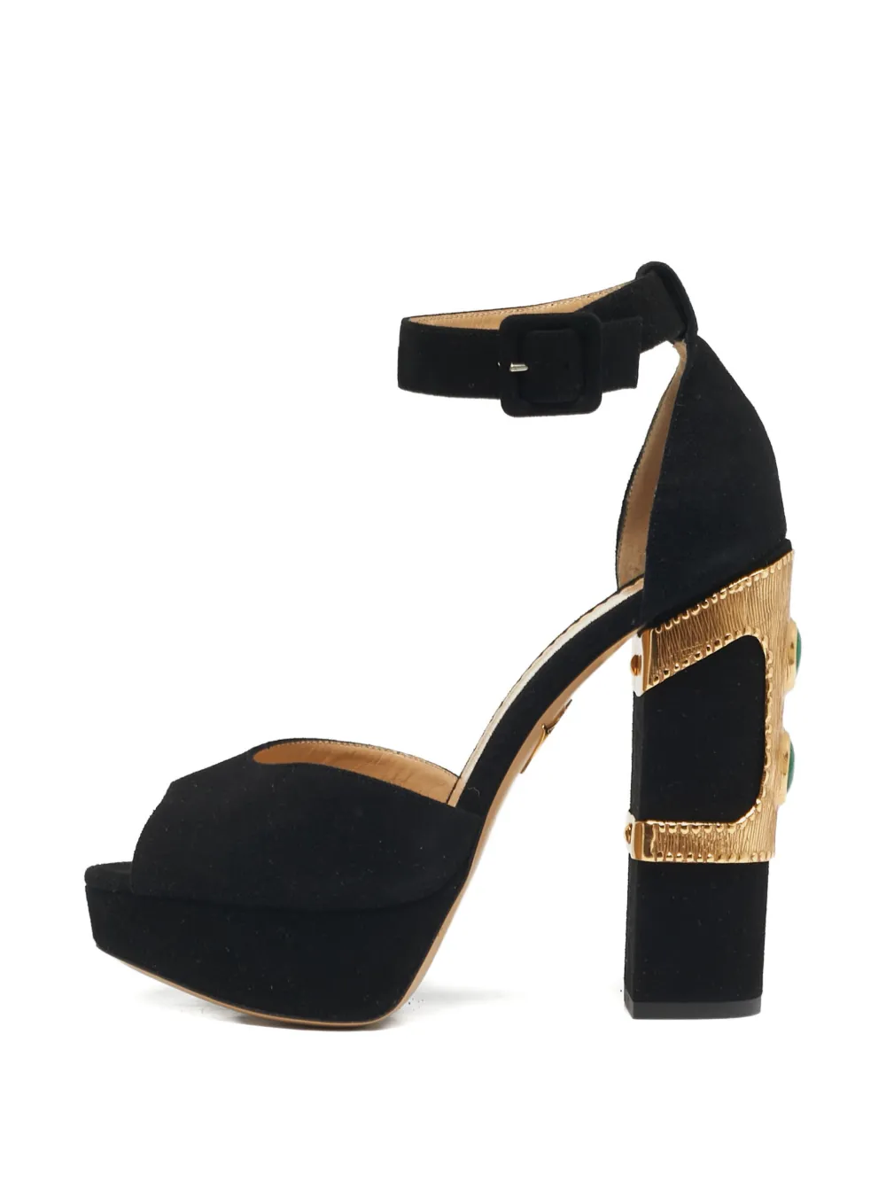 Charlotte Olympia suede sandals - Schwarz