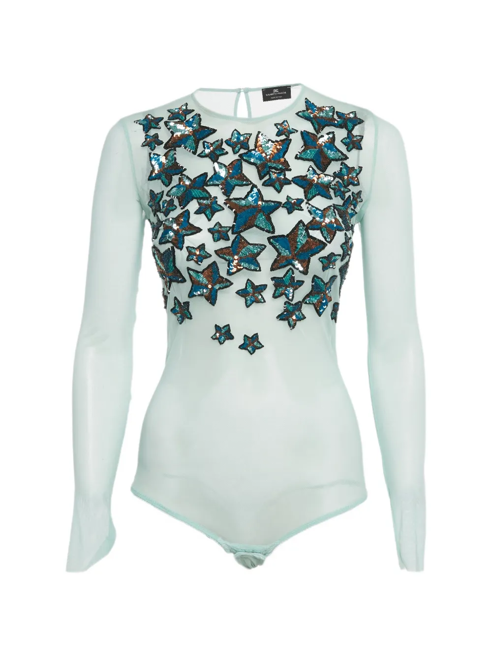 Elisabetta Franchi star mesh top - Verde