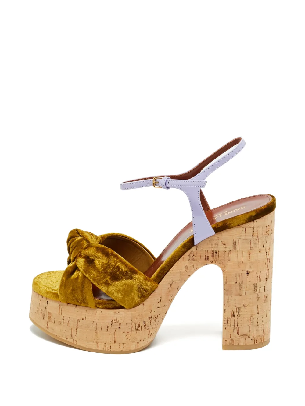 Saint Laurent Pre-Owned block-heel sandals - Gold