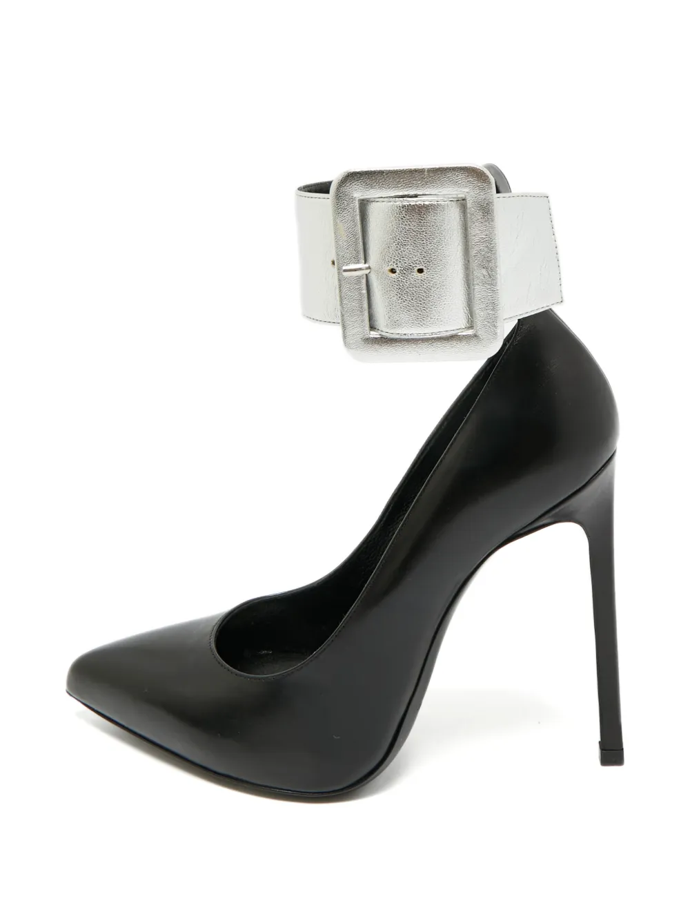 Saint Laurent Pre-Owned ankle-cuff pointed pumps - Nero