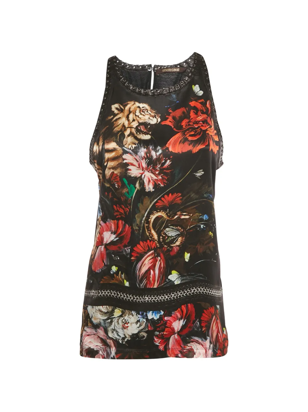 Roberto Cavalli floral-print top - Nero