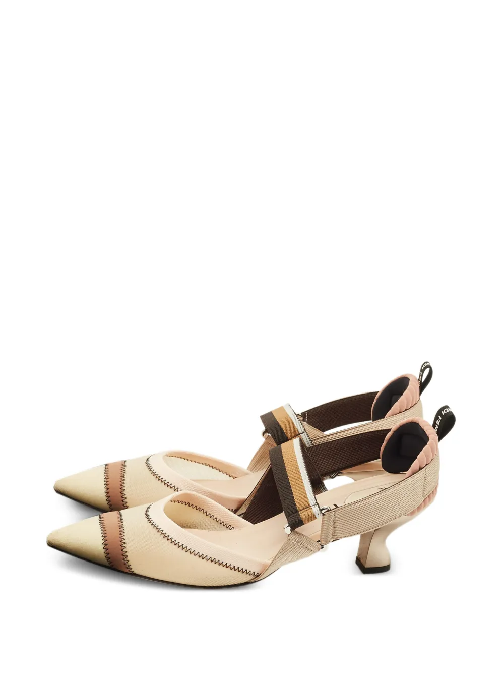 Fendi Pre-Owned Colibrì canvas stitching pumps - Toni neutri