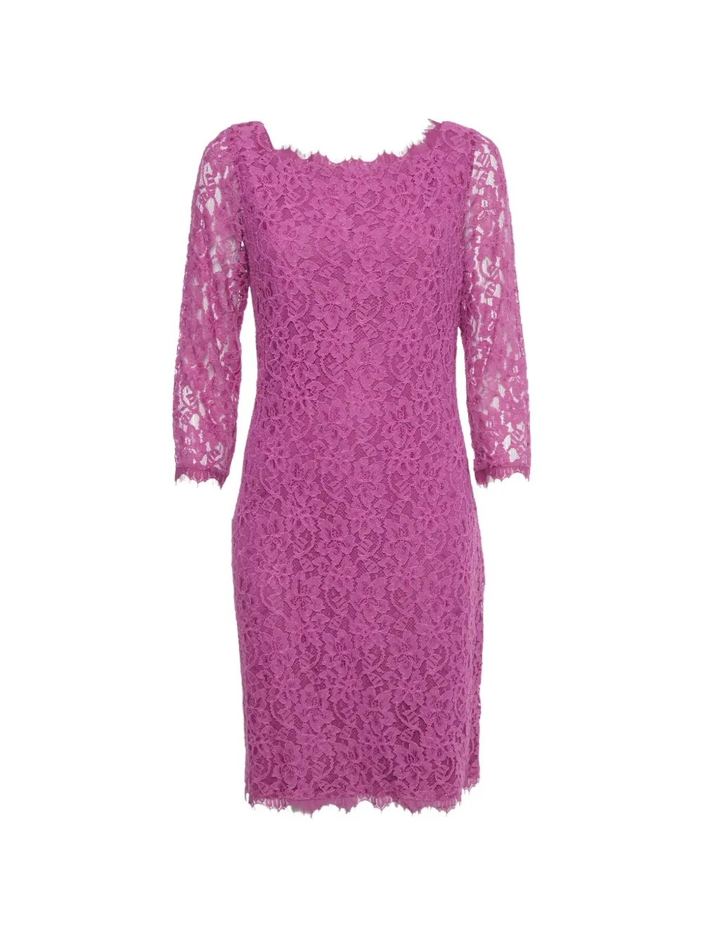 DVF Diane von Furstenberg lace three-quarter-sleeve dress - Viola