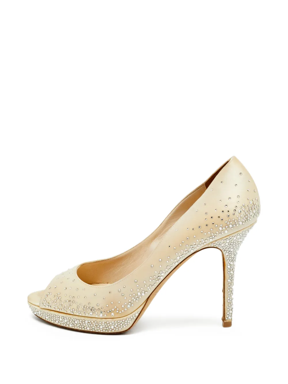 Jimmy Choo Pre-Owned crystal satin pumps - Toni neutri