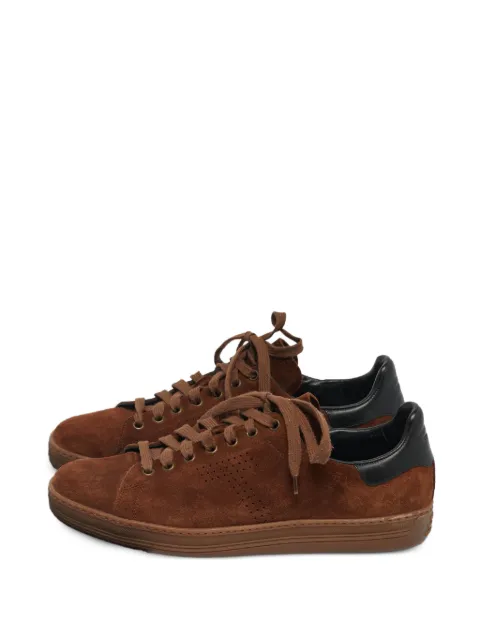 Tom Ford Pre-Owned suede lace-up sneakers