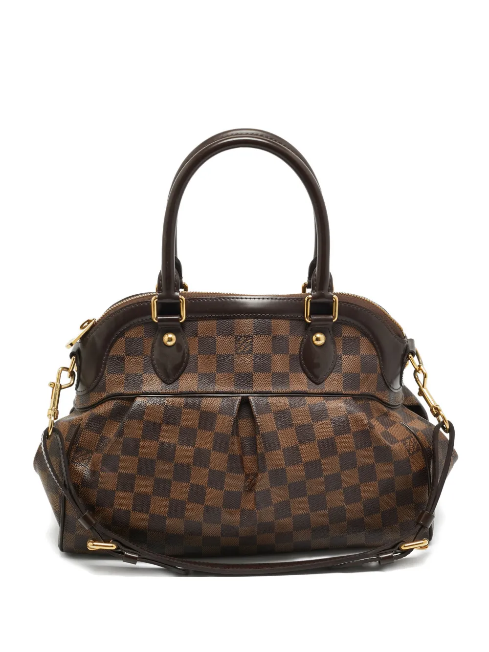 Louis Vuitton Pre-Owned PM Damier Ebene trevi curved shoulder bag - Marrone