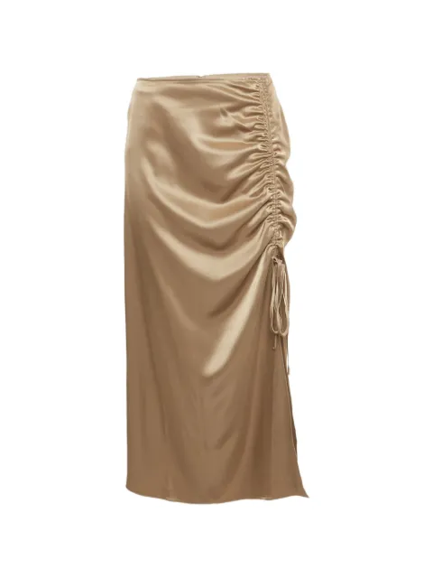 Polo Ralph Lauren Vintage falda midi fruncida con acabado de satén