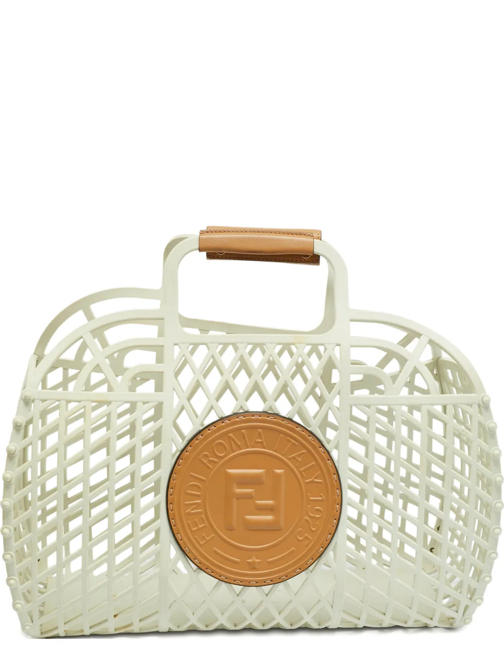 Fendi Pre-Owned 2022 FF-logo basket bag - Toni neutri