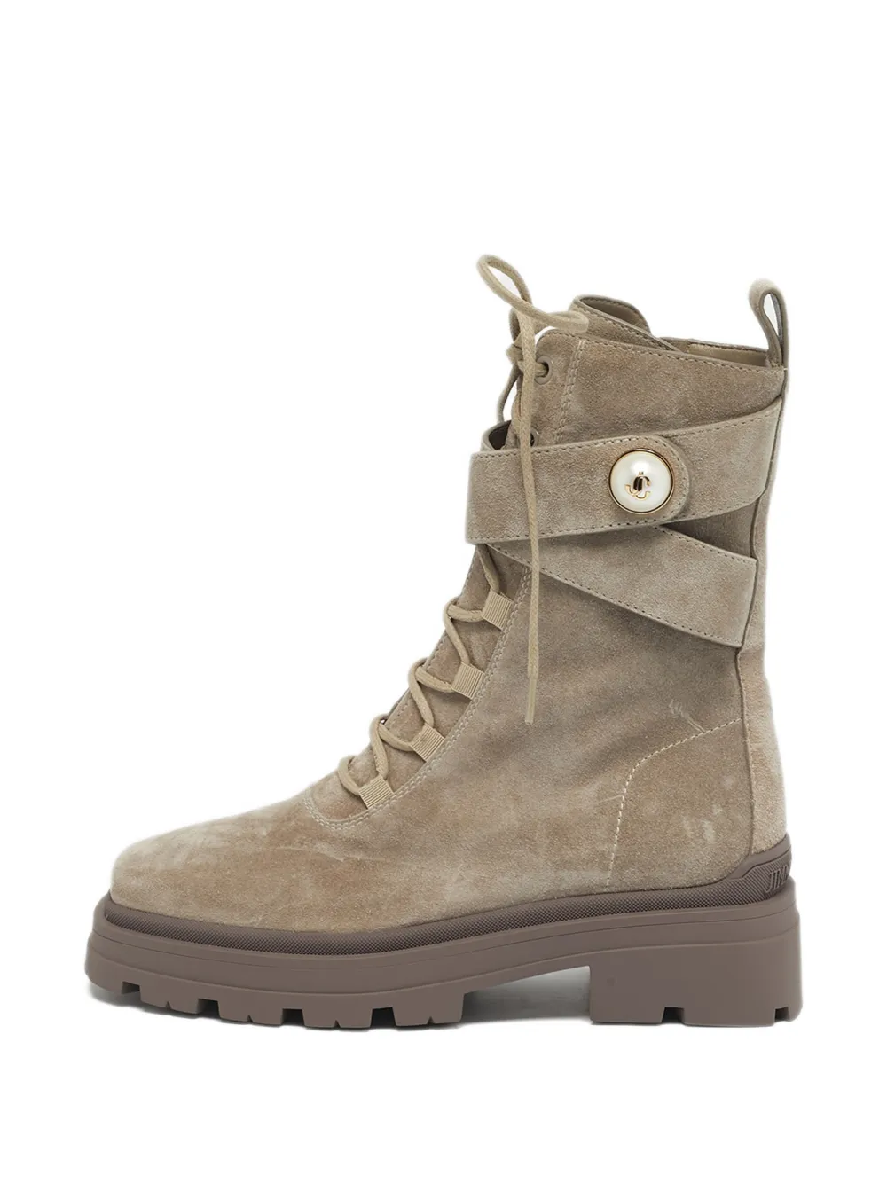 Jimmy Choo Pre-Owned Noemi Schnürstiefel - Nude