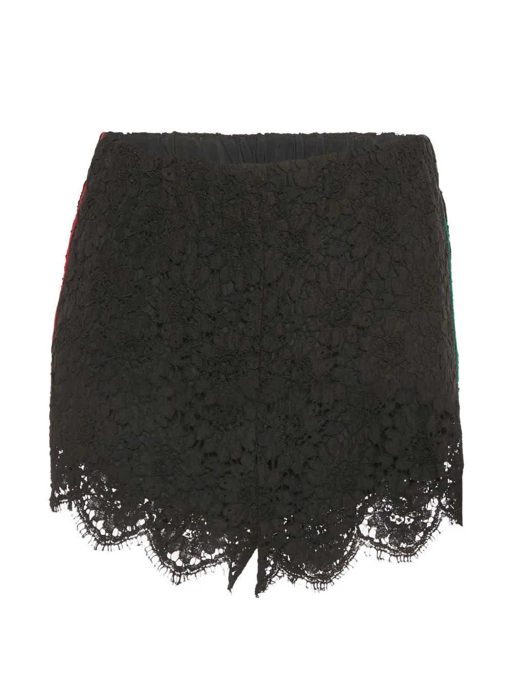 Gucci Pre-Owned lace trim shorts - Nero