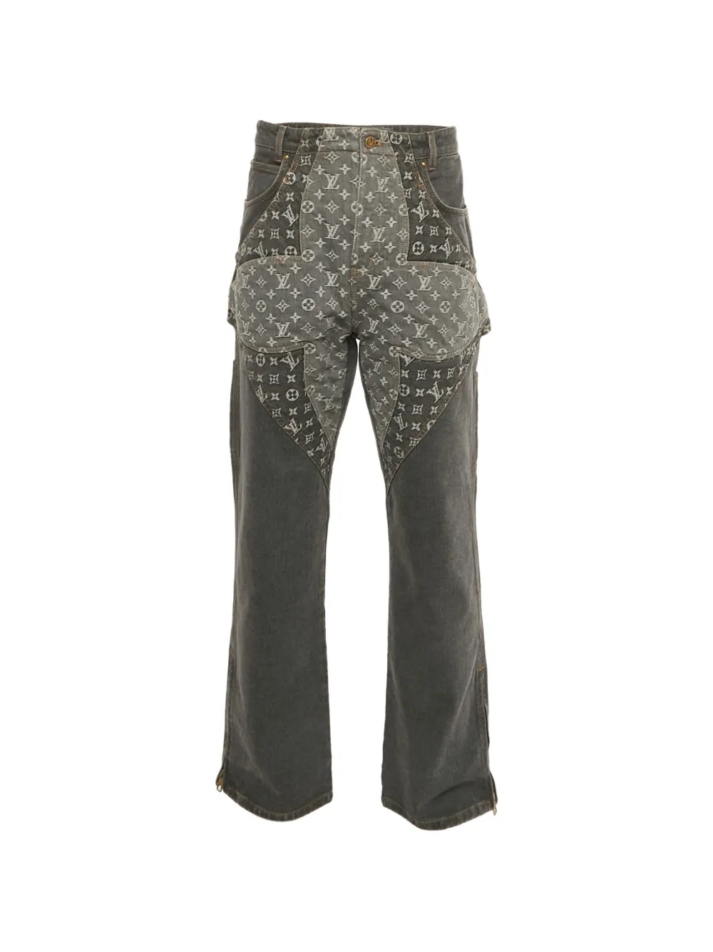 Louis Vuitton Pre-Owned monogram five-pocket trousers - Grigio