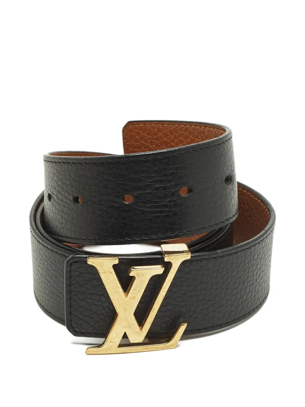 Louis Vuitton Pre-Owned logo leather belt - Nero