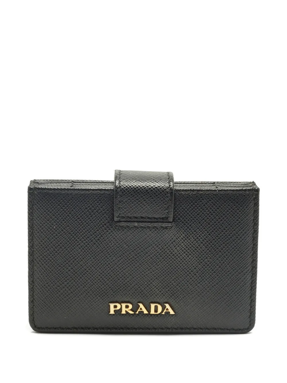 Prada Pre-Owned logo-plaque leather card case - Nero