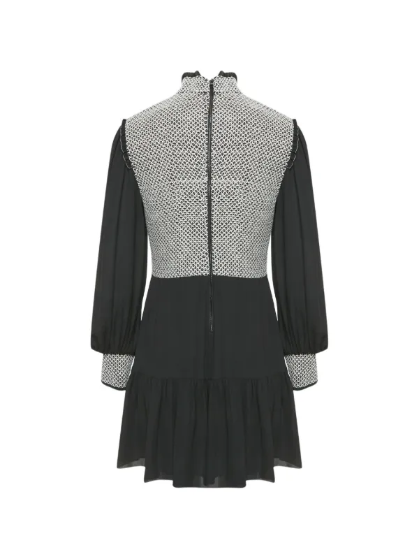 alice olivia embroidered dress ALICE + OLIVIA Lindsey Embroidered Structured Mini Dress