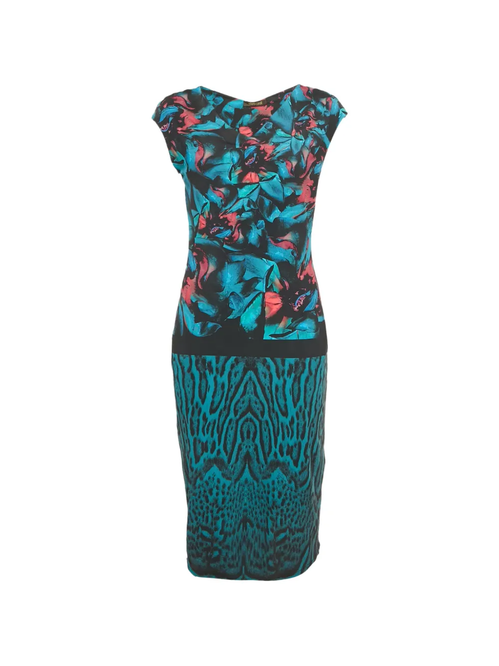 Roberto Cavalli Vintage Abito midi con stampa - Blu