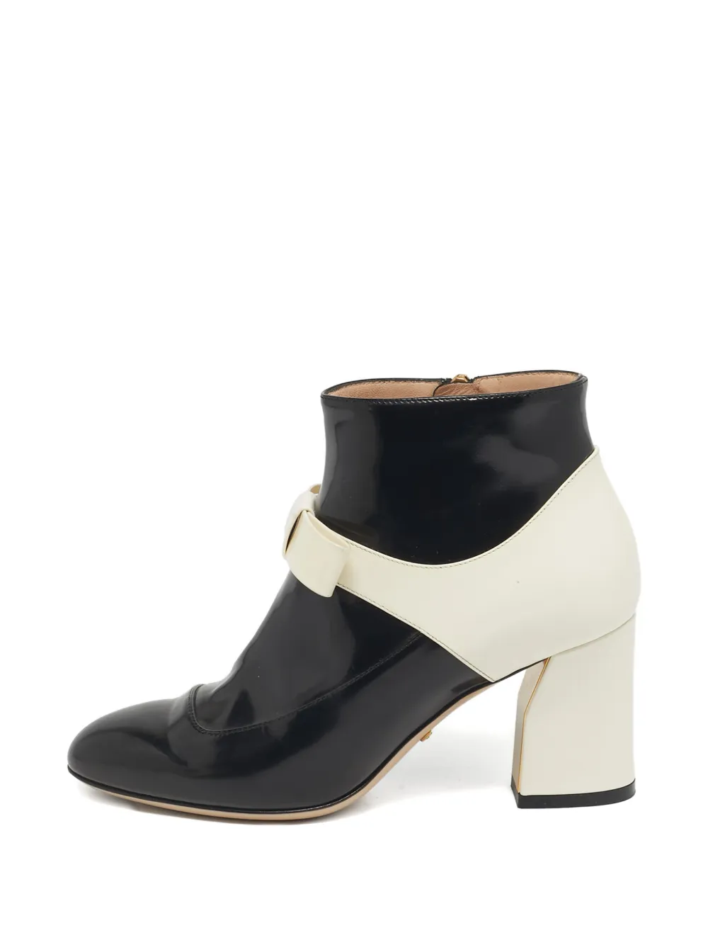 Gucci Pre-Owned bow-detail leather boots - Nero