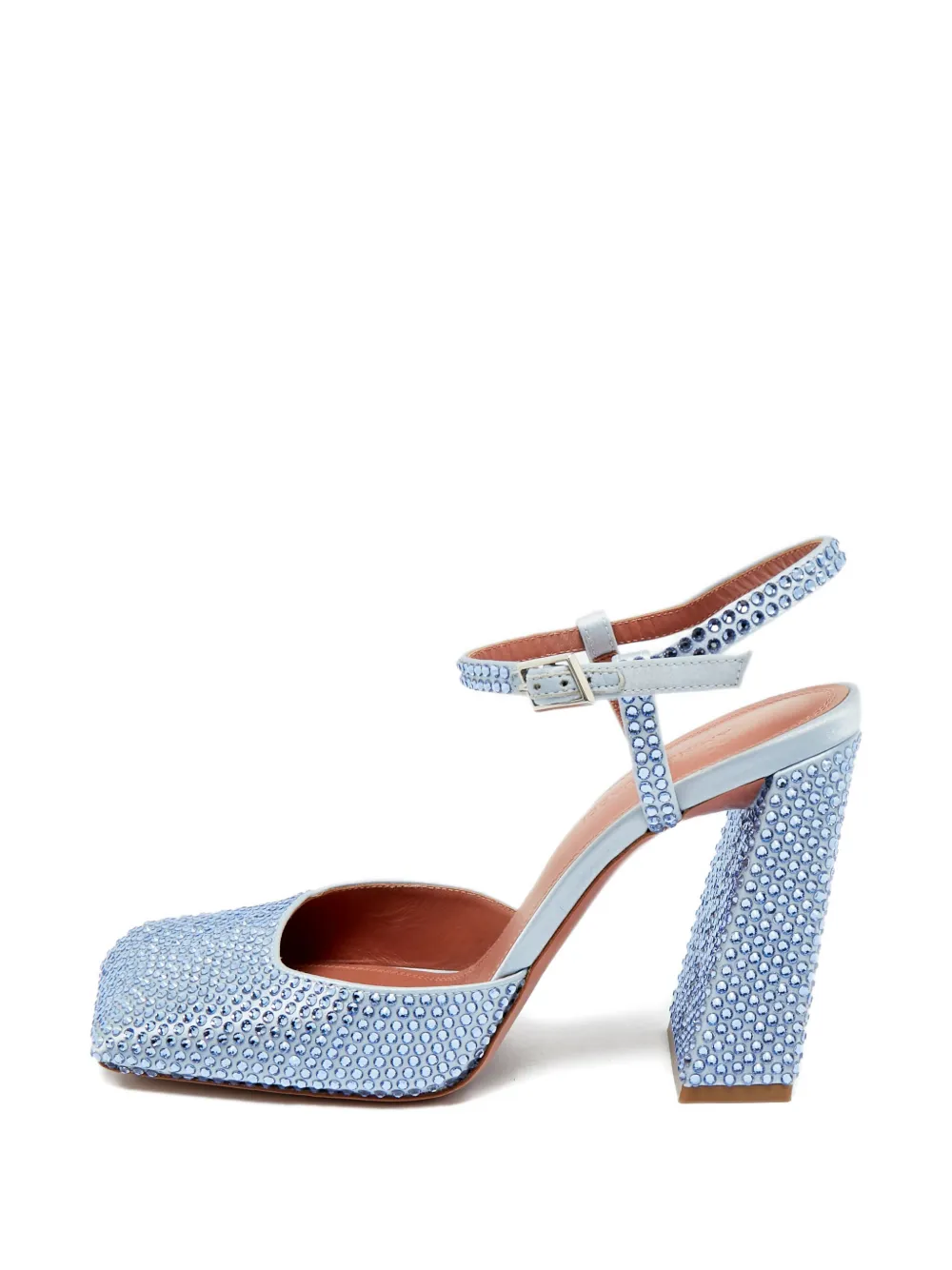 Amina Muaddi Charlotte heeled pumps - Blau