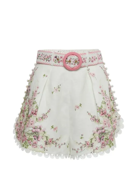 ZIMMERMANN linen floral-print shorts
