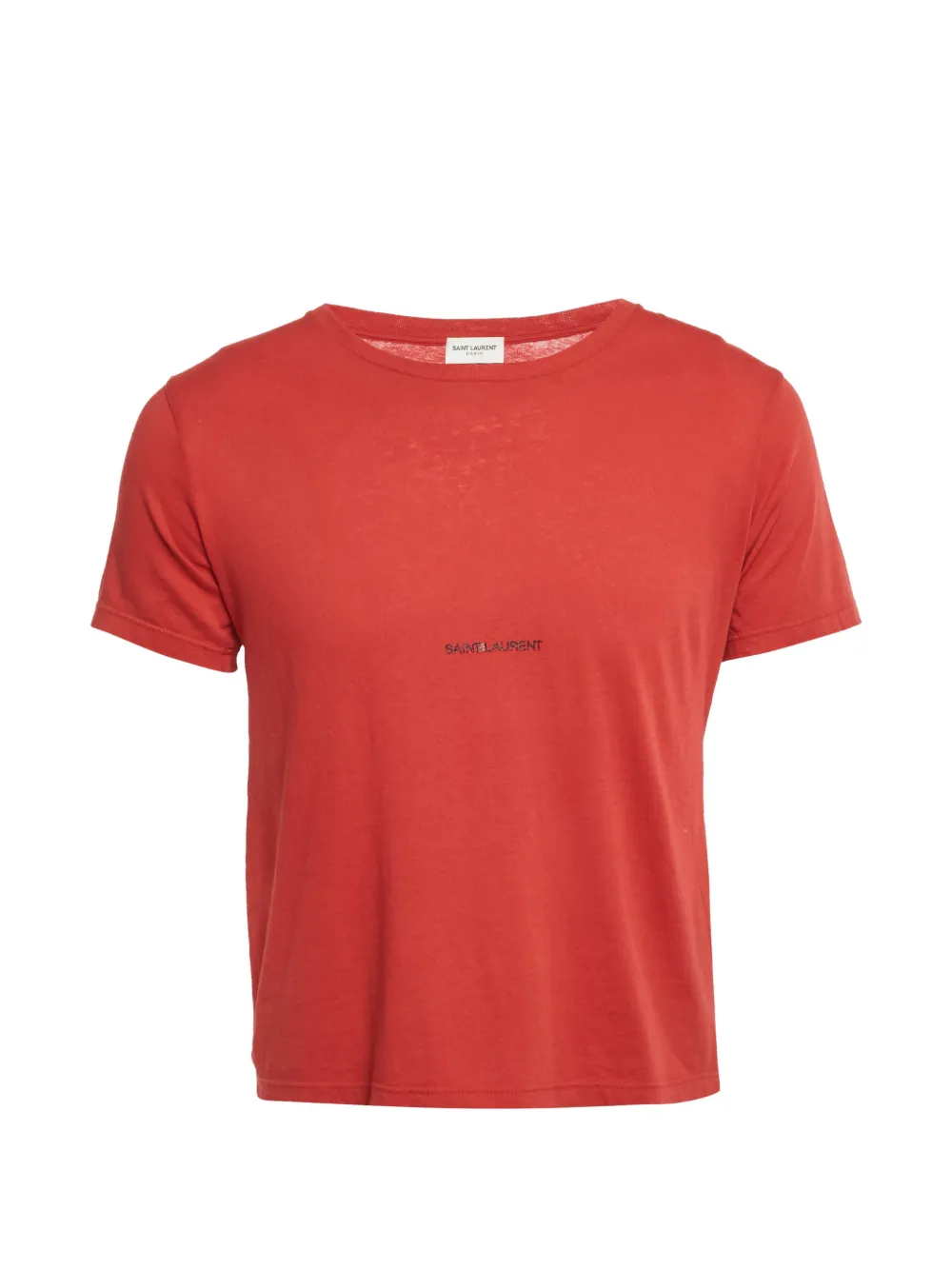 Saint Laurent Pre-Owned logo cotton T-shirt - Rosso
