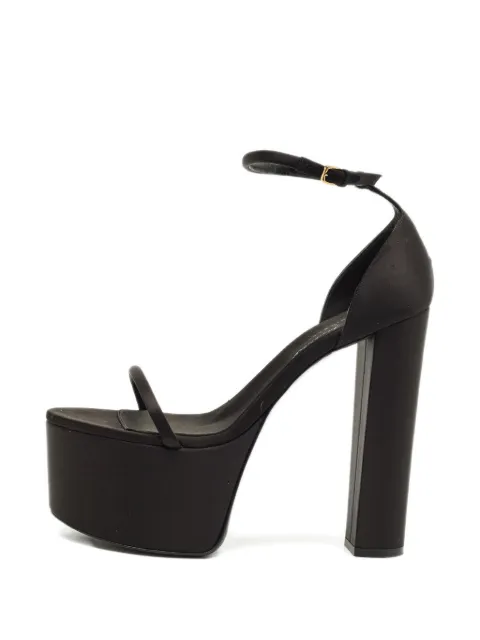 Sergio Rossi Vintage satin platform sandals