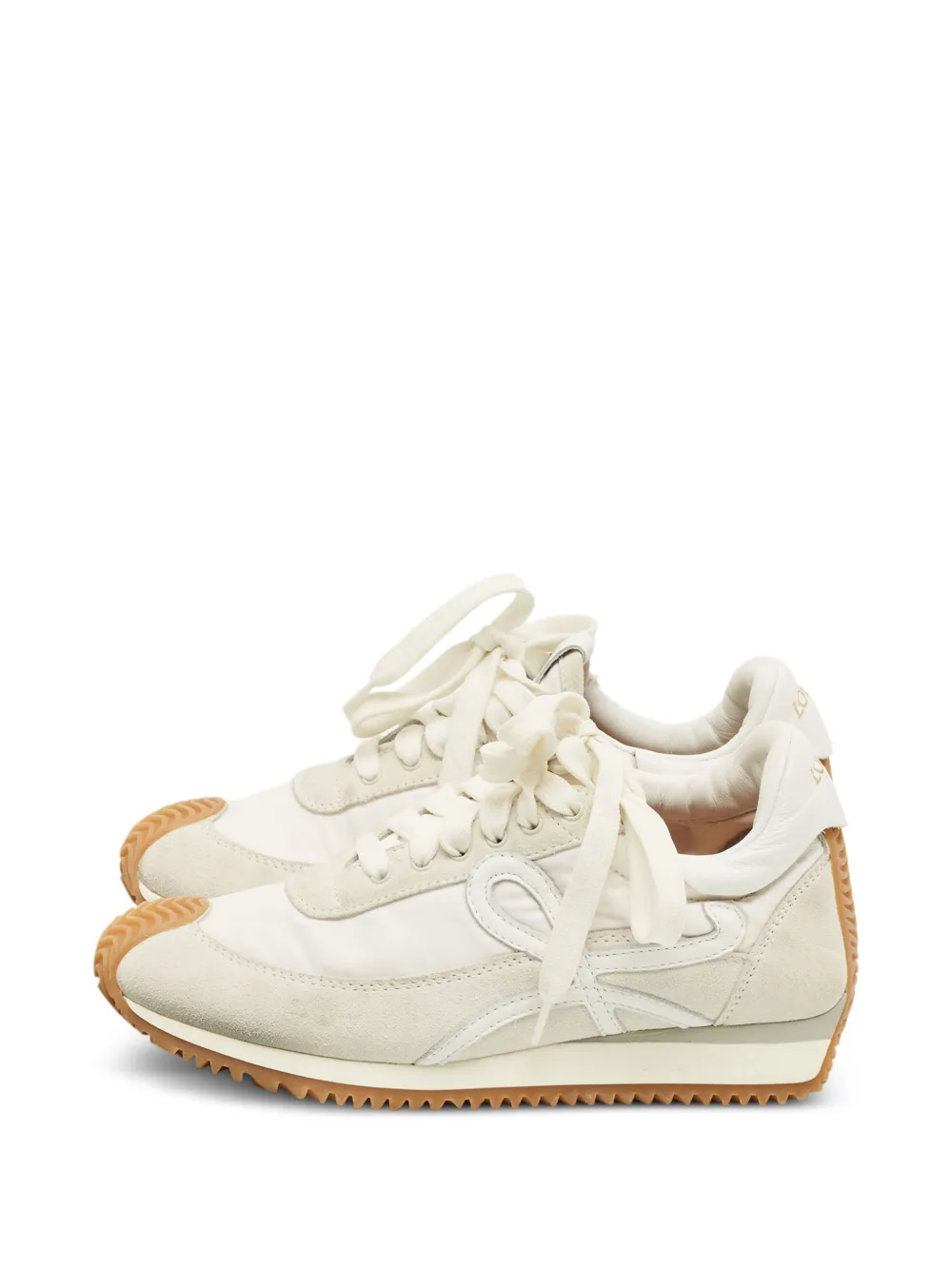 Loewe Pre-Owned suede low-top sneakers - Nude