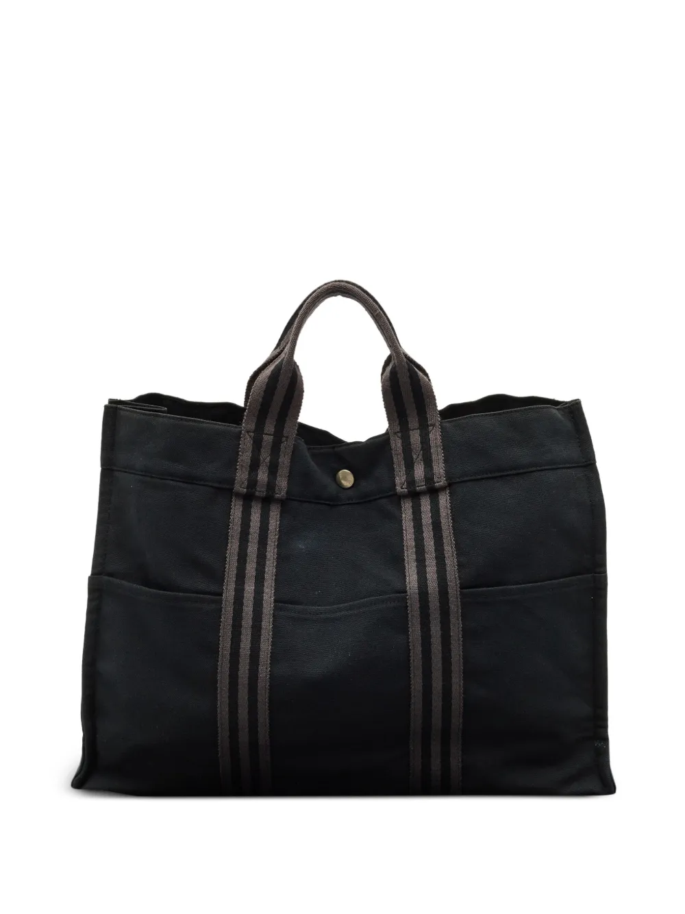 Hermès Pre-Owned Fourre stripe-detail tote bag - Nero