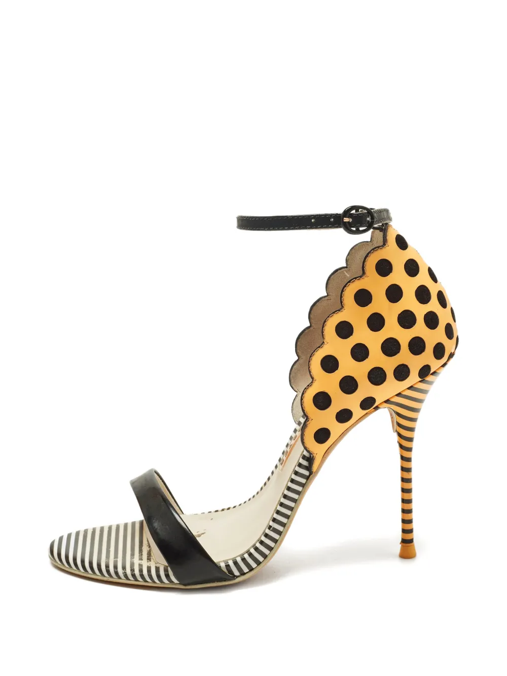 Sophia Webster Lilico polka-dot striped sandals - Arancione