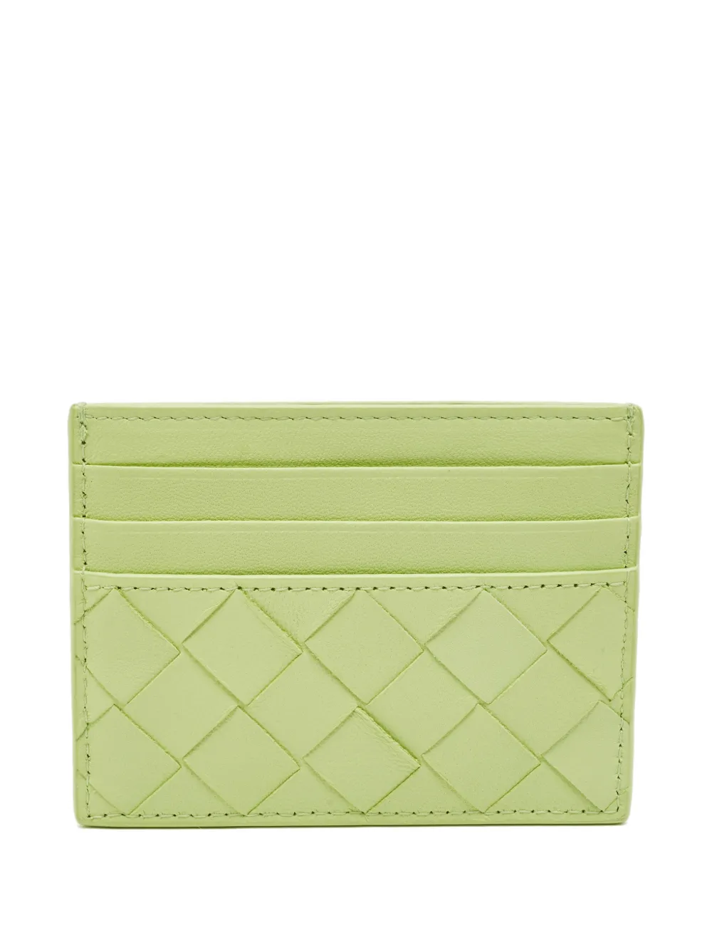 Bottega Veneta Pre-Owned leather intrecciato card holder - Verde