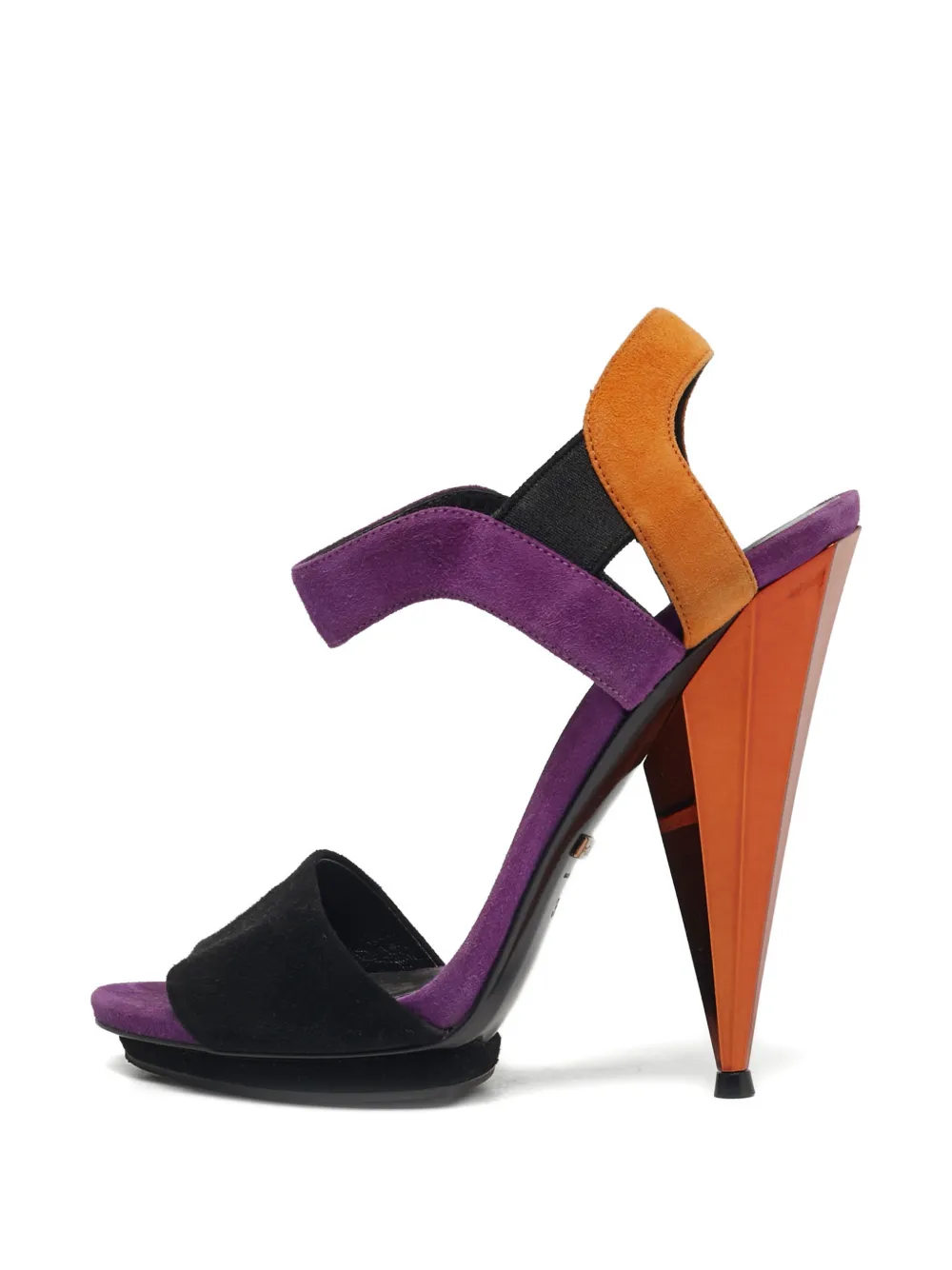 Gucci Pre-Owned Liberty suede sandals - Nero