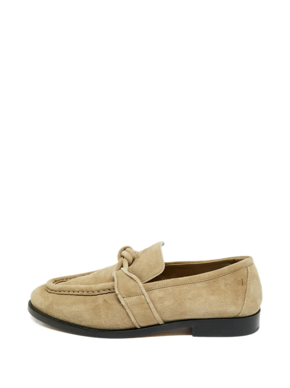 Bottega Veneta Pre-Owned Knot suede loafers - Nude