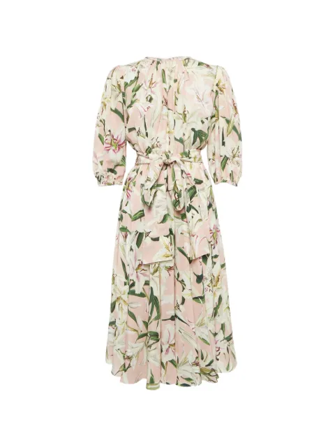 Dolce & Gabbana Pre-Owned Kleid aus Seide mit Blumen