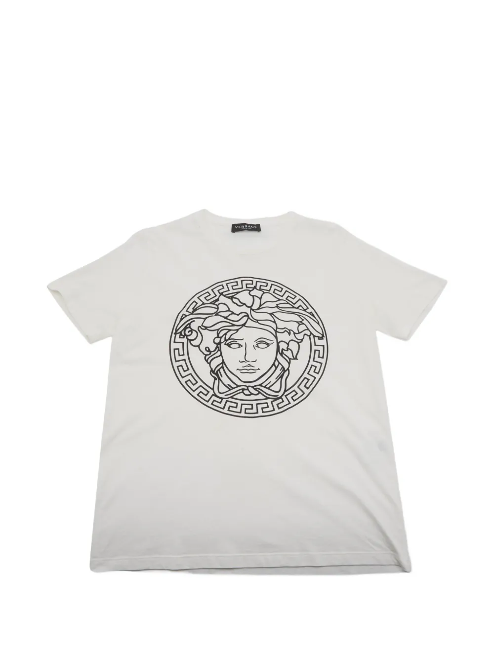 Versace Pre-Owned T-shirt girocollo con stampa Medusa - Bianco