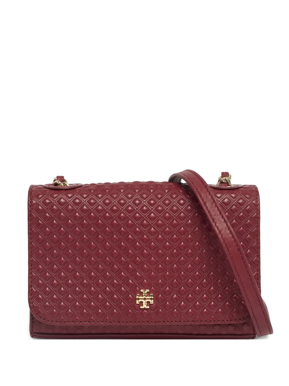 Tory Burch embossed leather shoulder bag - Rosso