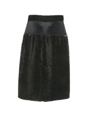 Jupe Plissée Dolce & Gabbana Y2K Noire Avec Chaînes Dorées - Occasion Parfait état